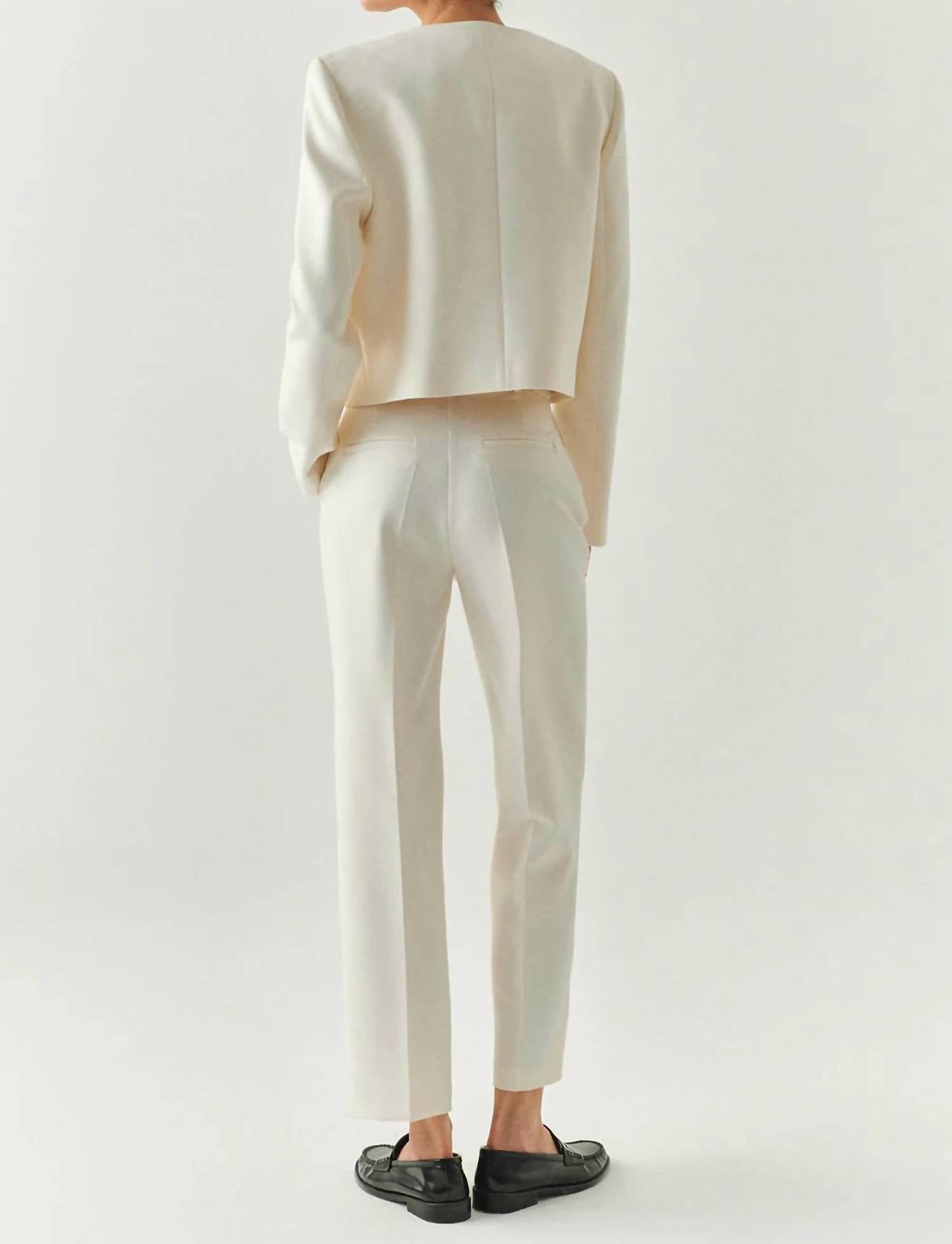 EXQUISE Coraline High Waist Pant in black - women's pants - detail view