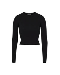 Eterne - Cropped Ribbed Fitted Top