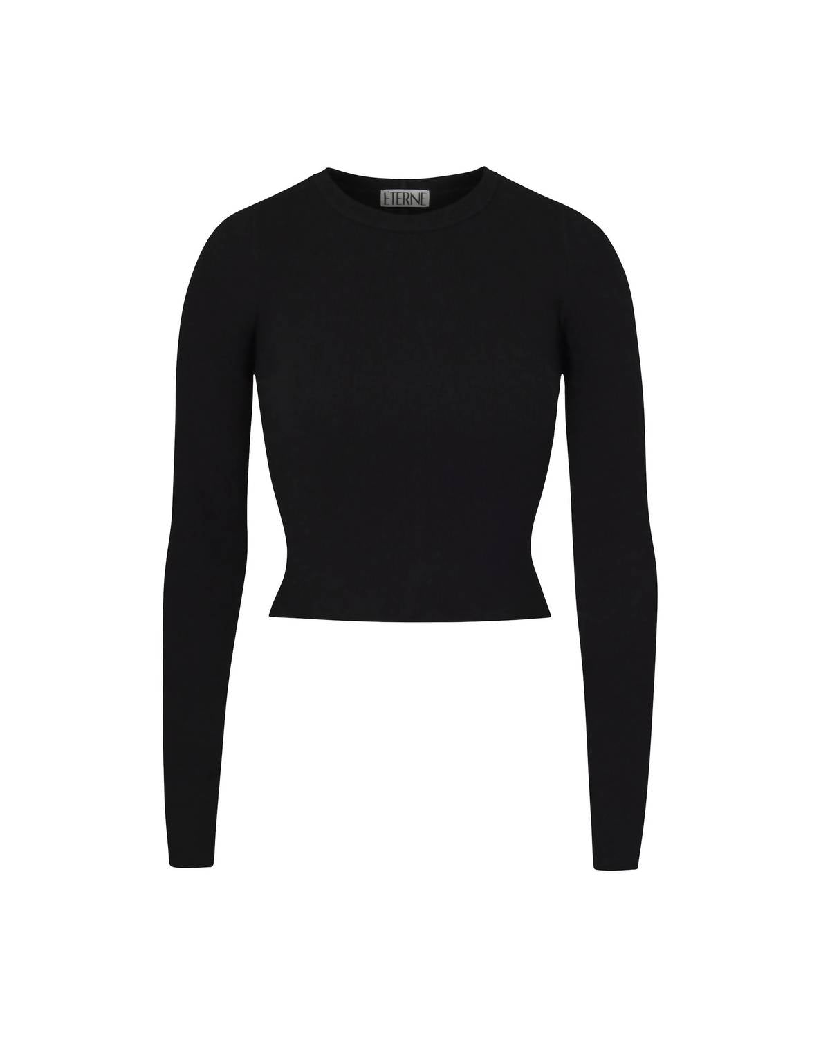 Eterne - Cropped Ribbed Fitted Top