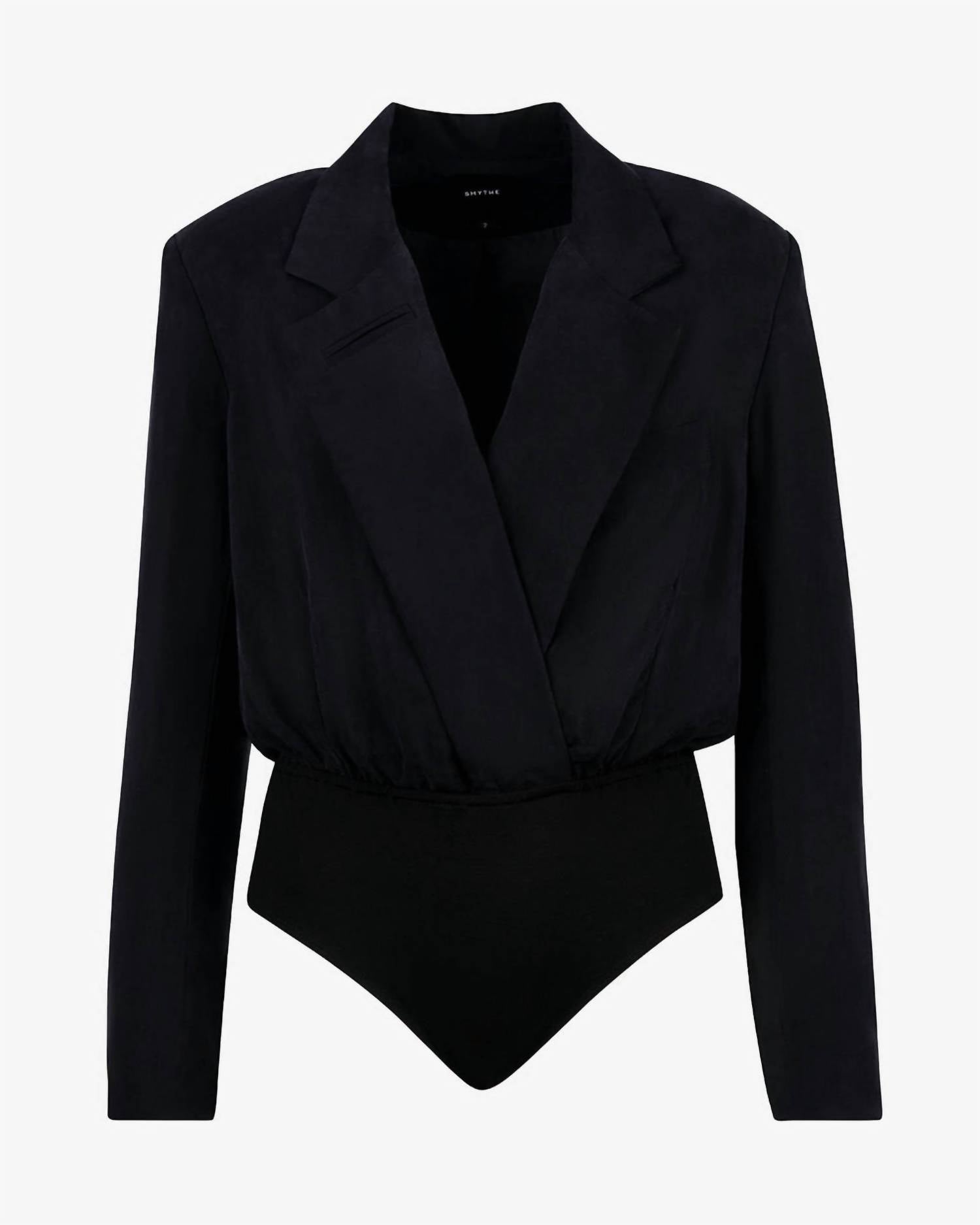 Smythe Blazer Bodysuit in coal - women's shirt - view 4