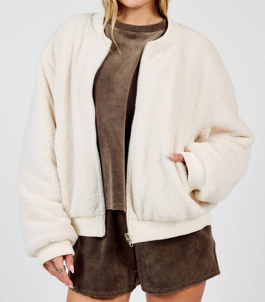 Sadie & Sage - Jill Reversible Zip Up Bomber Jacket