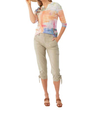 Fdj - Three Quarter Sleeve V-neck Top
