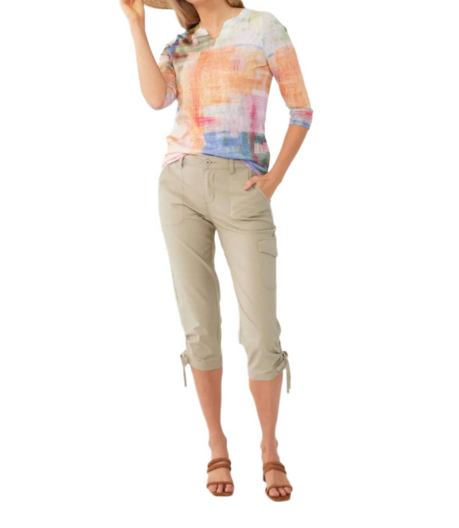 Fdj - Three Quarter Sleeve V-neck Top