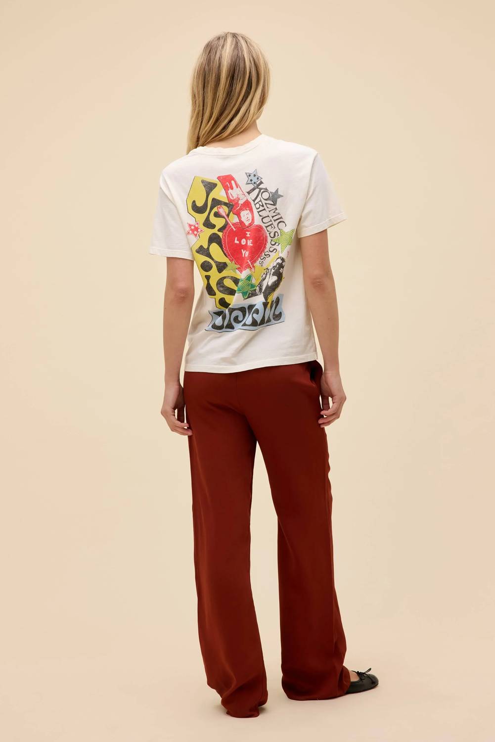 Daydreamer - Janis Joplin Scrapbook Art Boyfriend Tee