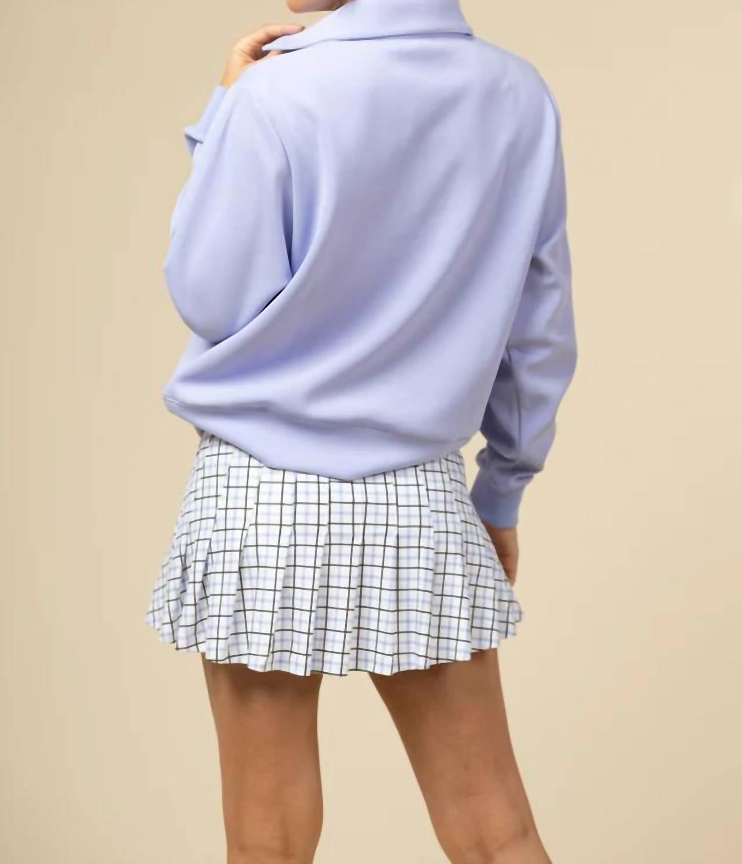 SMITH & QUINN S&Q Stretch Wide Waistband Skort in classic plaid - women's shorts - alternate view