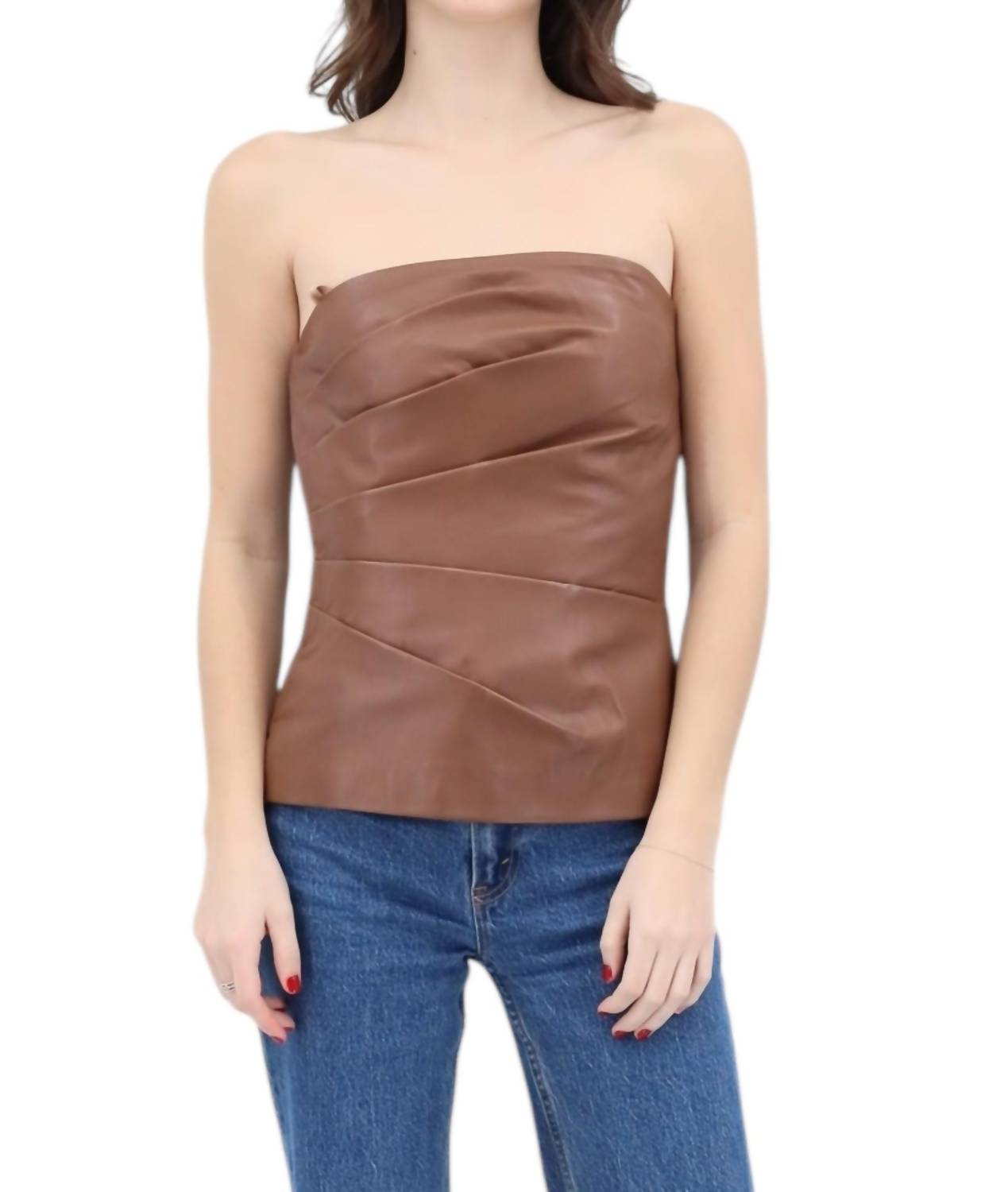 Iris Setlakwe - Leather Bustier Top
