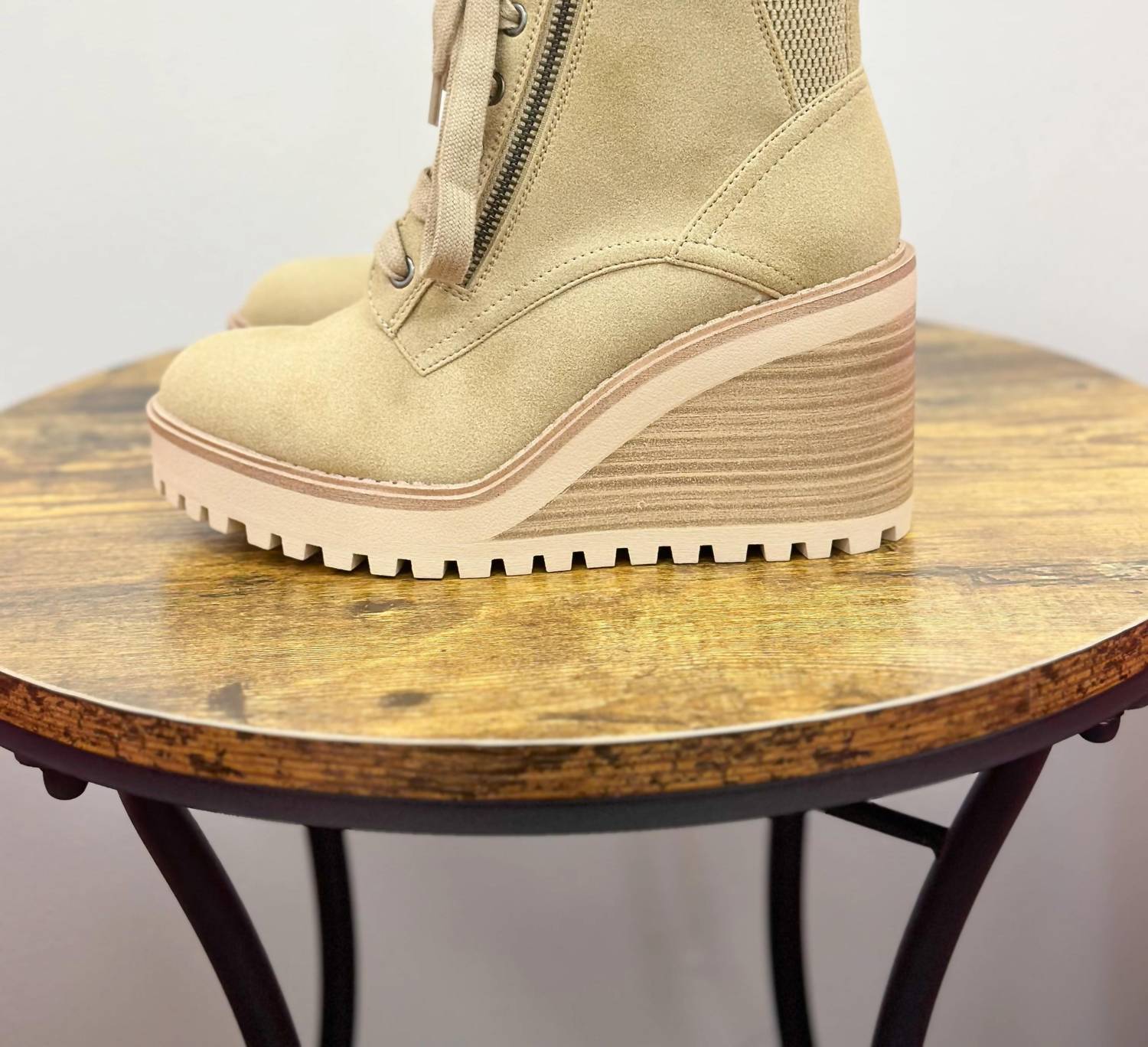 Mia Shoes - Women's Lace Up Wedge Bootie