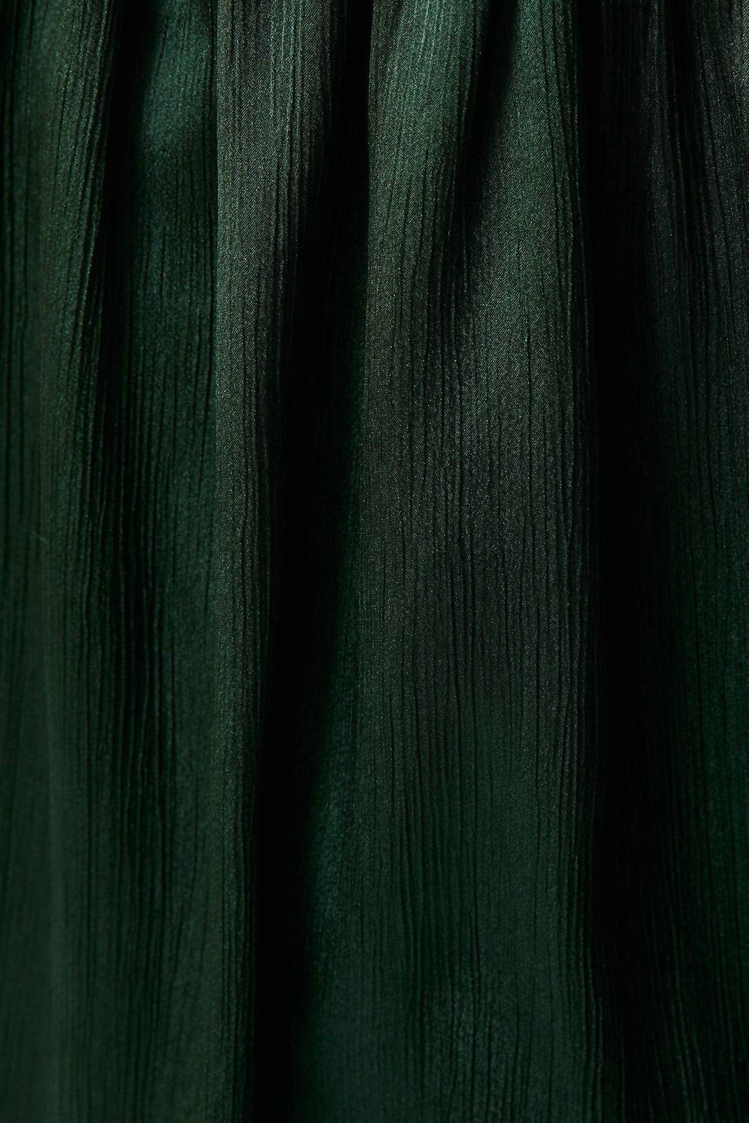 Le Lis - Round Neck Sleeveless Satin Ruched Fit And Flare Mini Dress