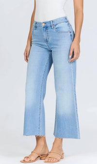Dear John Denim - Holly Raw Hem Straight Leg Cropped Jeans