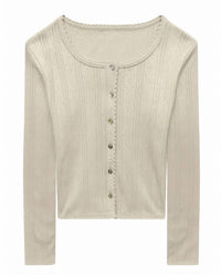 Katie J Nyc - Girls Marina Button Down Pointelle Top