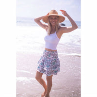 Bell - Pleated Smocked Mini Skirt