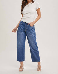 Bluivy - Draped Knit Asymmetric One Shoulder Knit Top