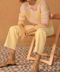 Another Love Teva Sweater in pastel peaches mix - women's sweater - detail view