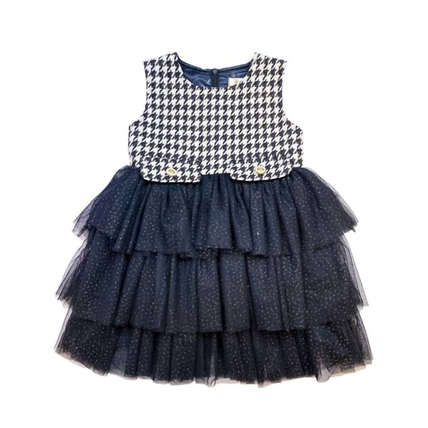 Doe A Dear - Girls Houndstooth Tutu Dress