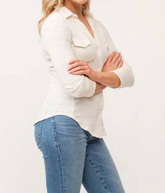 Dear John Denim - Freddy Slub Long Sleeve Button Down Top