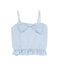 Flowers By Zoe - Girl's Saylor Gingham Bow Top