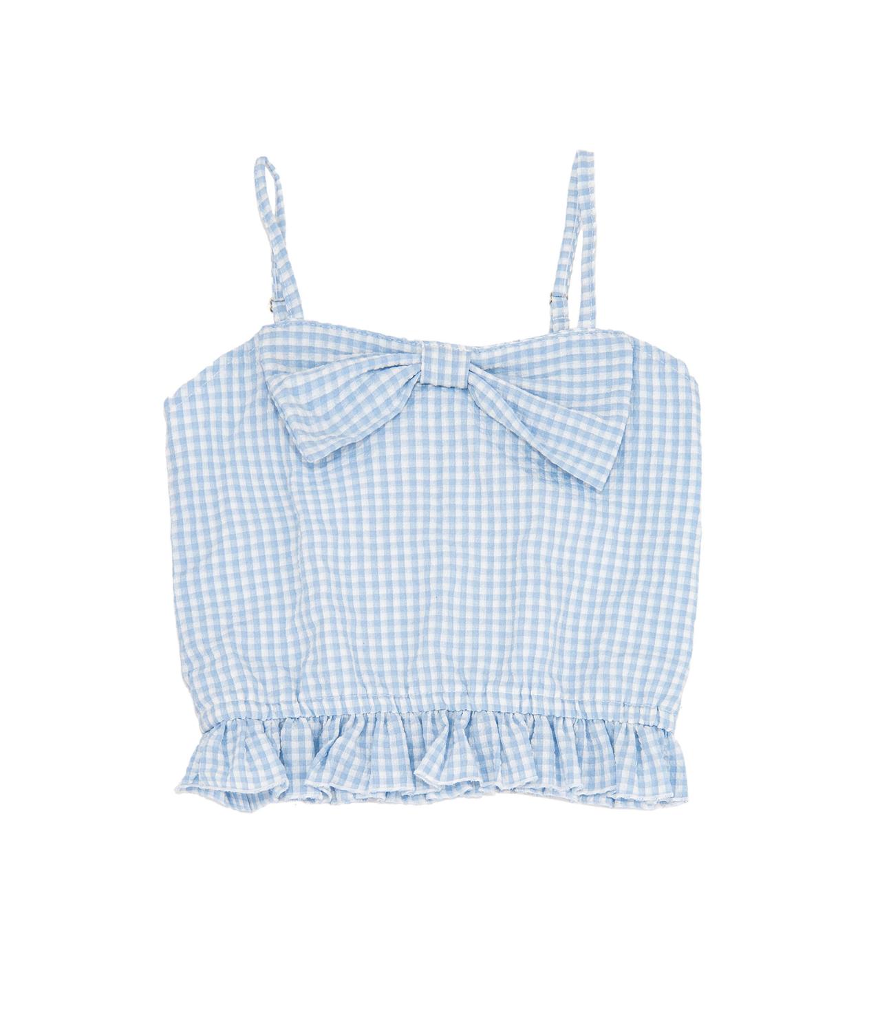 Flowers By Zoe - Girl's Saylor Gingham Bow Top