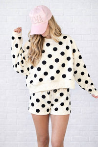 The Wild Life Polka Dot Set in beige - women's sleepwear