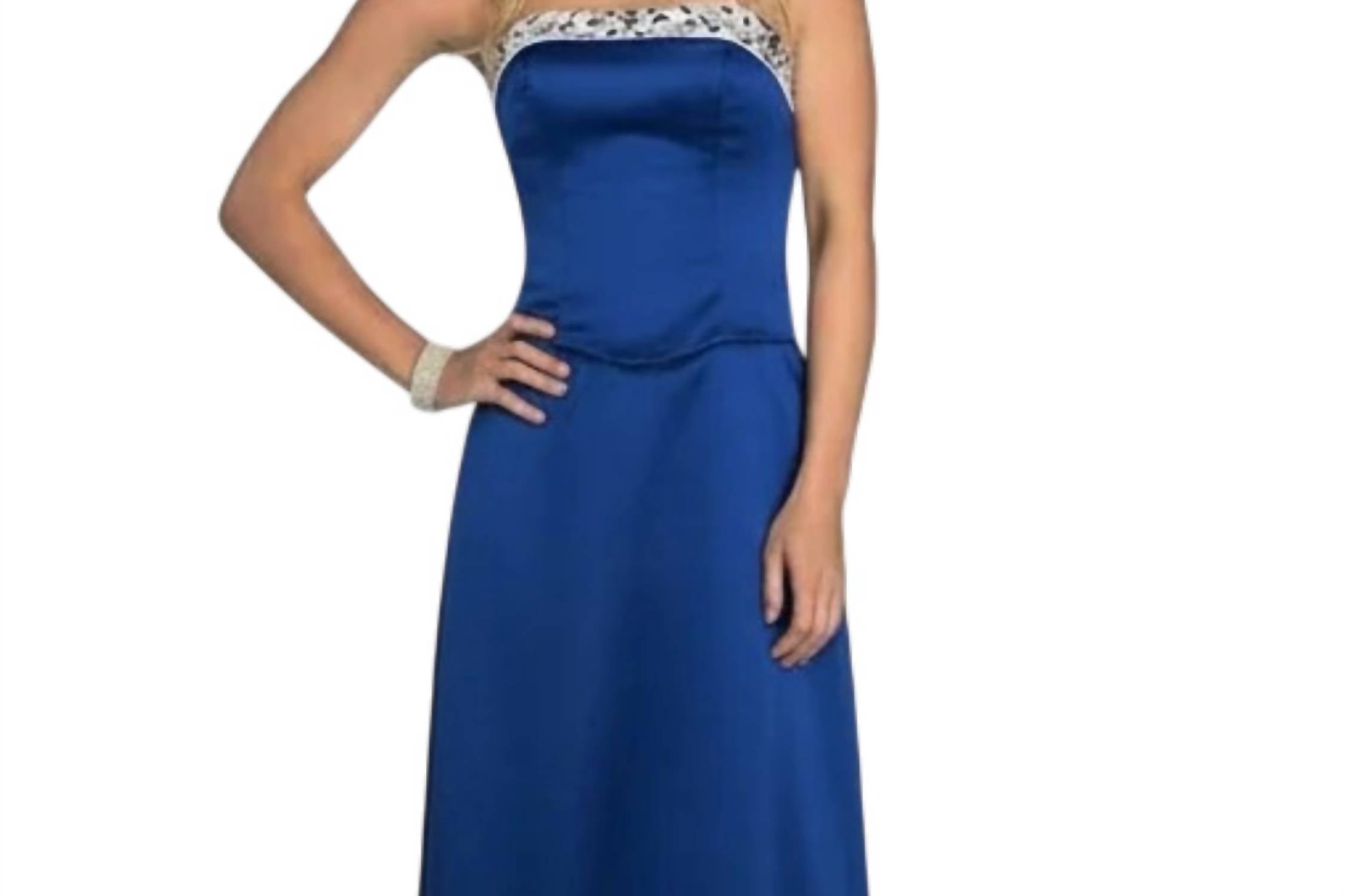 Last Dress - Gilded Simplicity Strapless Prom Gown