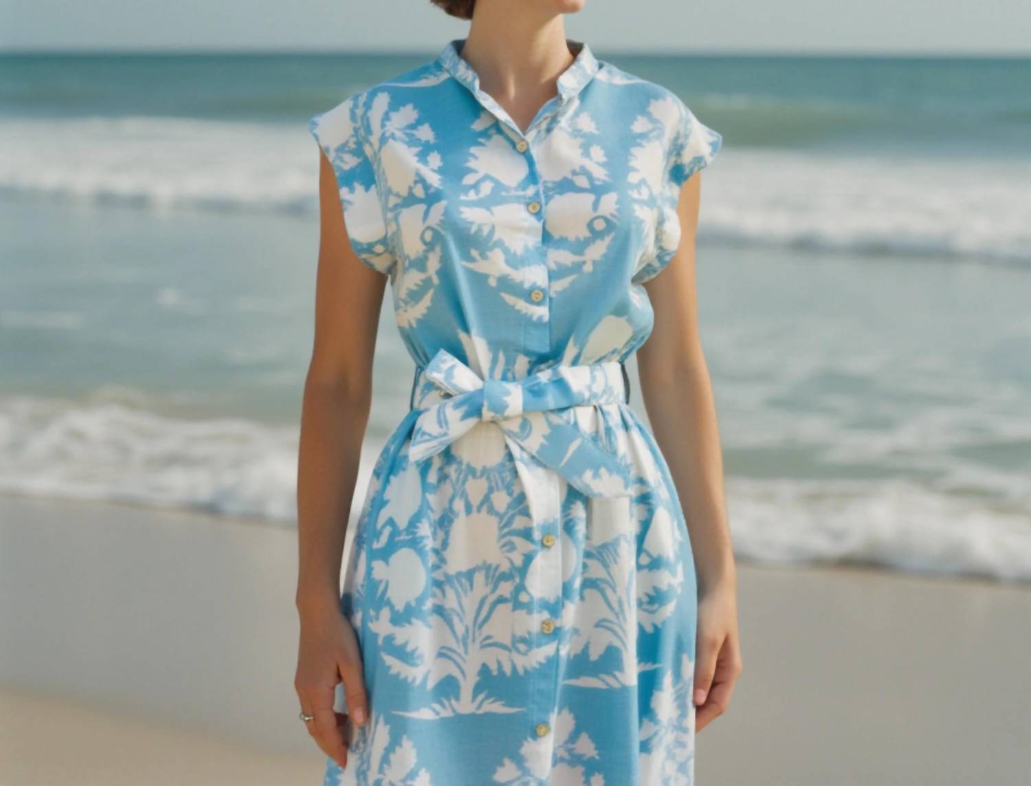 Pick Happy - Women's Cap Sleeve Shirt Dress