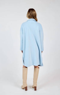 Sadie & Sage Hayley Open Coat in blue - women's jacket - detail view