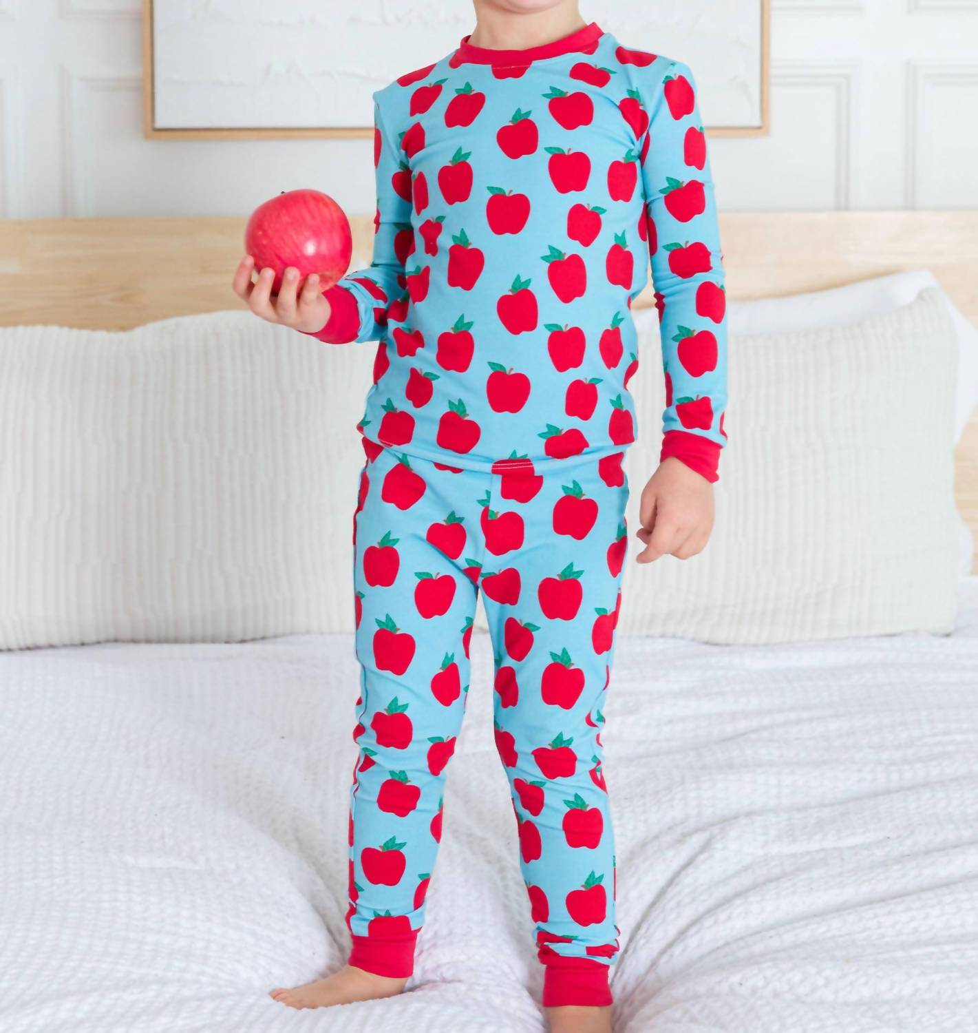 Rufflebutts - Boys Apple Of My Eye Long Sleeve Pajama Set