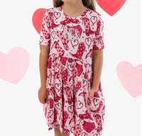 Rufflebutts - Short Sleeve Knit Twirl Dress