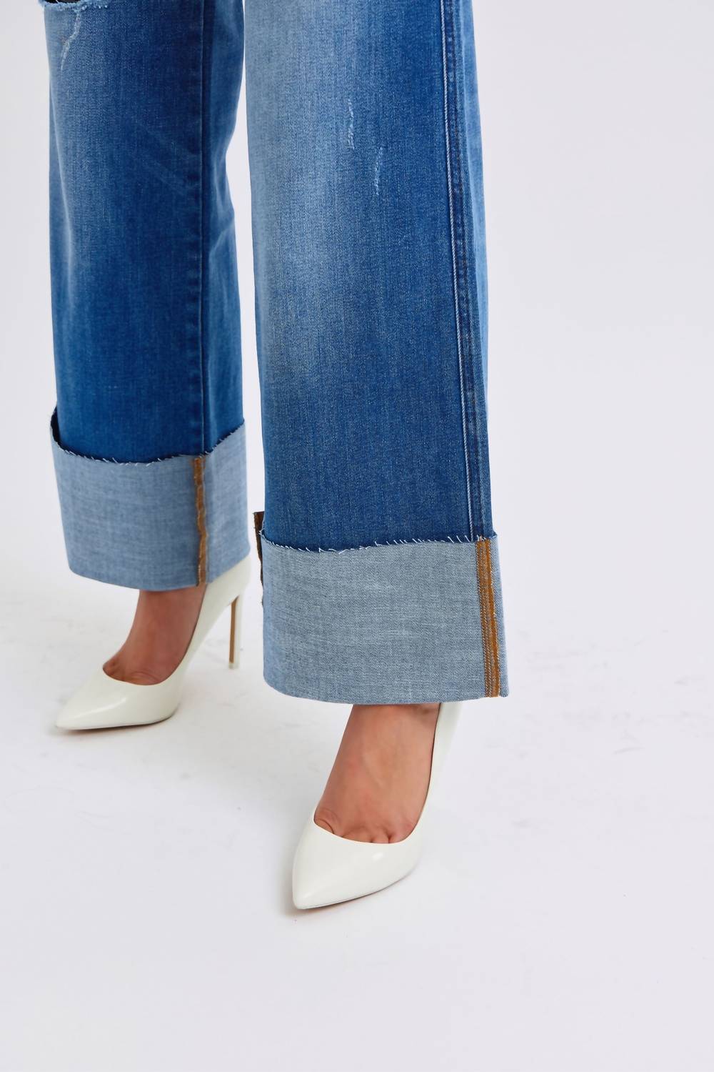 Judy Blue - Retro Wide Leg With Cuff Jeans