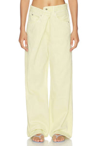AGOLDE Vana Fold Jean in lemon zest - women's jeans