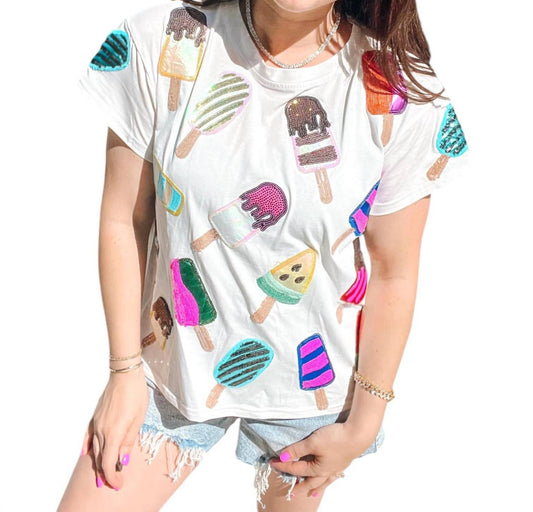 Queen Of Sparkles - Scattered Popsicle Tee