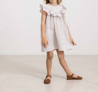 MarMar Copenhagen Linen Gingham Dress in summer check - kids' dress