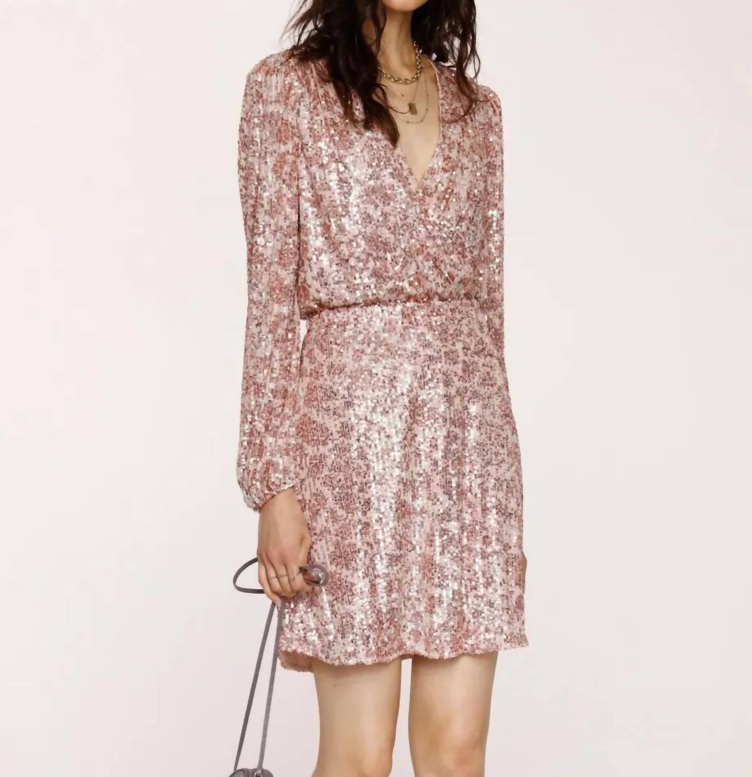 Heartloom - Surplice Sequin Dress