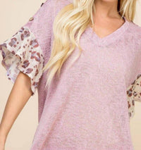Emerald Collection - Lace Button Trim V Neck Top