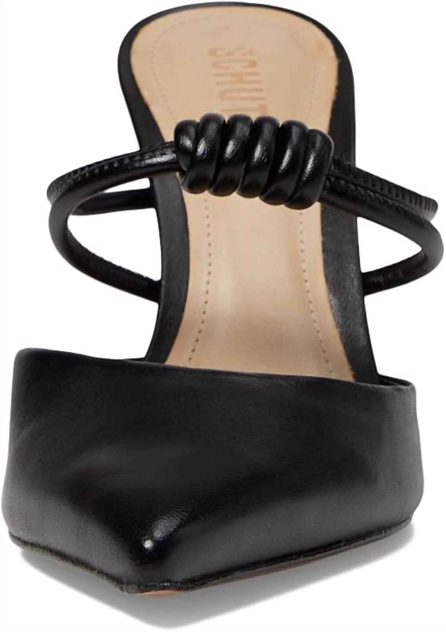 SCHUTZ Women's Lela Heel Mule in black - women's heels - alternate view