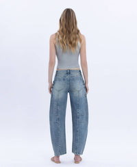 Flying Monkey - Serene High Rise Crop Barrel Jean