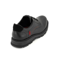 Andrea Men's Leather Oxford Shoes in black 1 - men's shoe - detail view