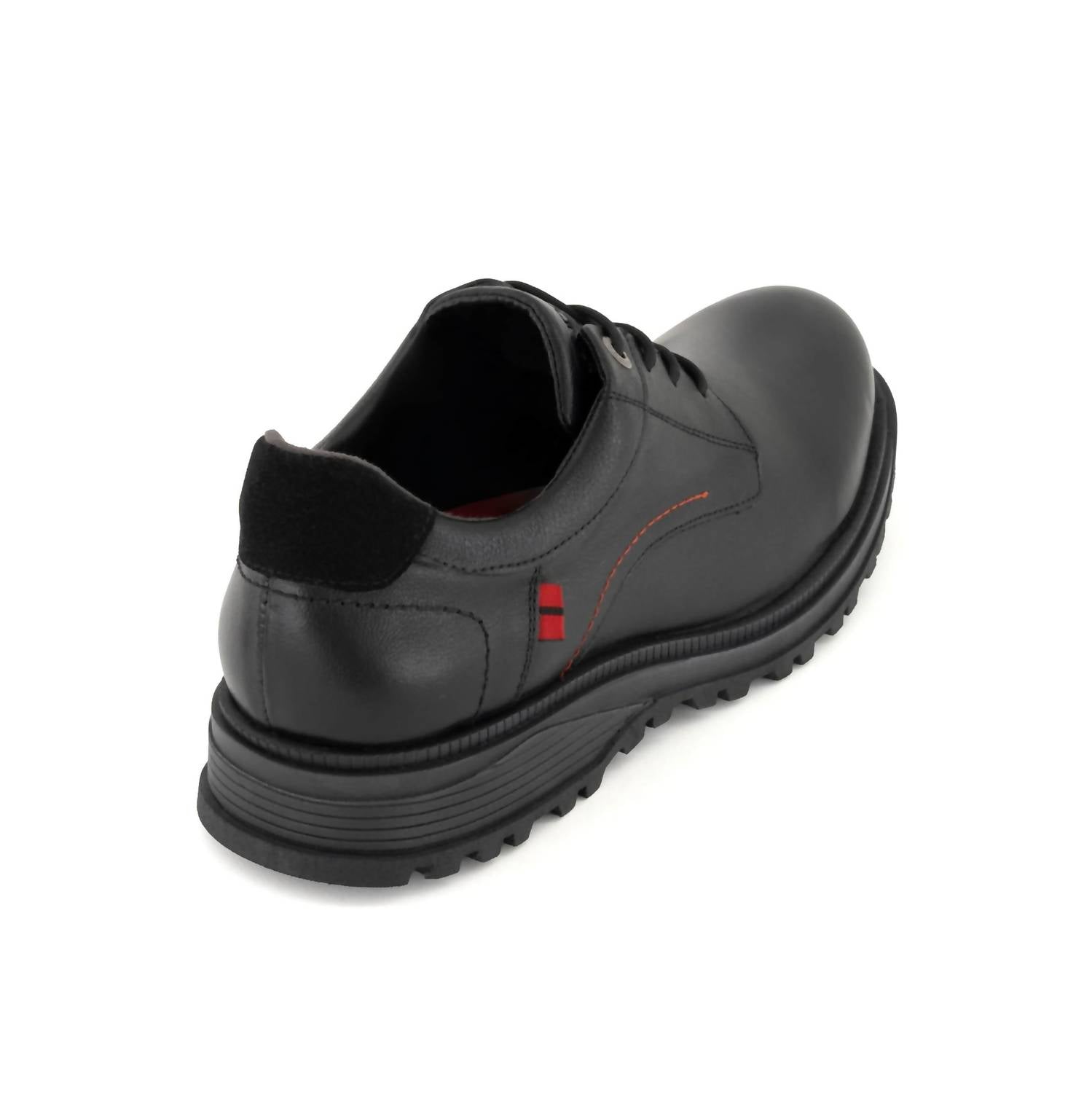 Andrea Men's Leather Oxford Shoes in black 1 - men's shoe - detail view