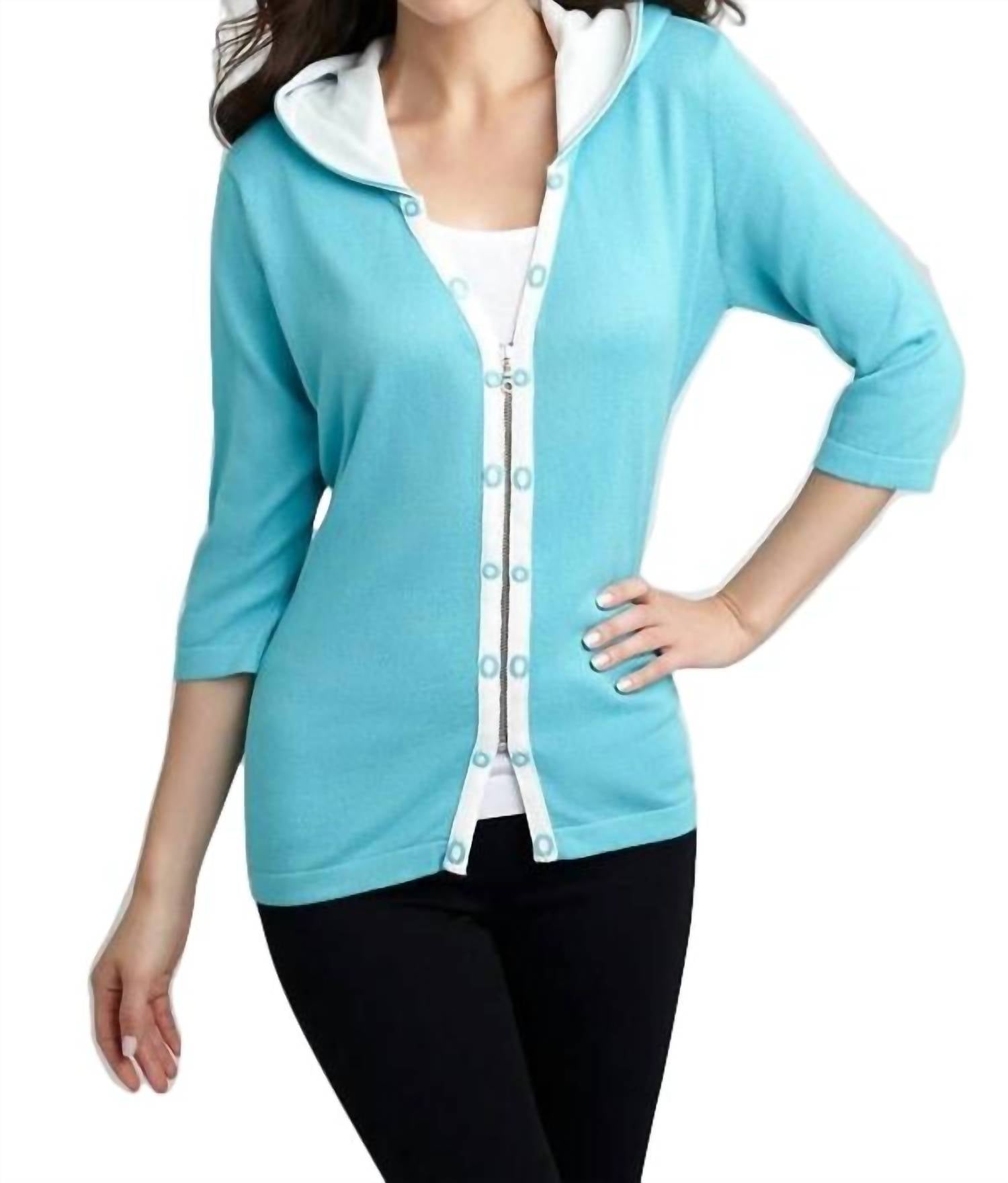 Rivet Hooded Knit Cardigan