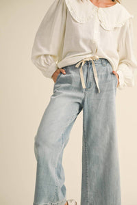 Miou Muse - Cindy Washed Denim Pants