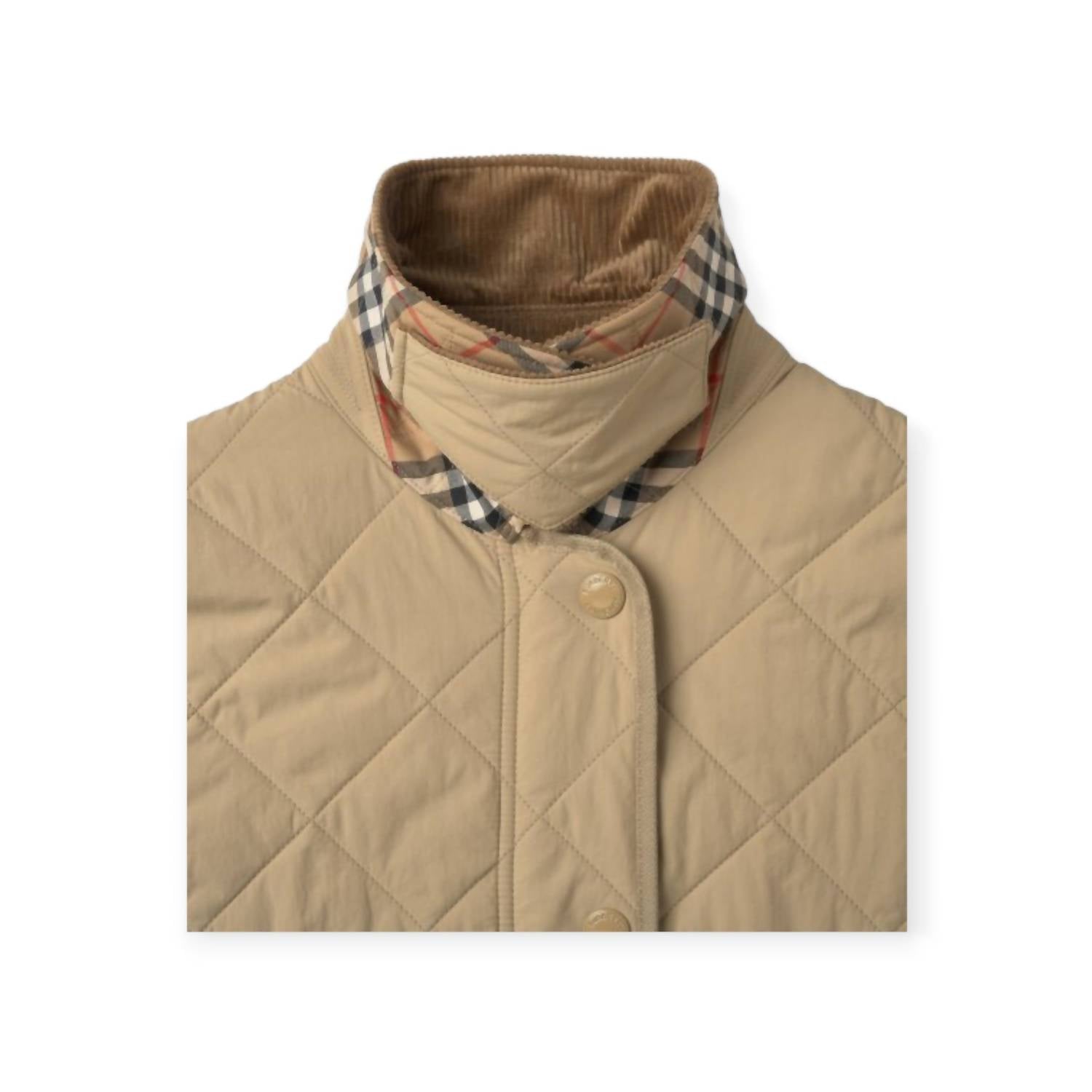 Burberry - Corduroy Collar Quilted Barn Jacket