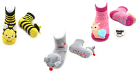 Liventi Inc. Kids Boogie Toes Rattle Socks - Set Of 3 in bumblebee mouse baby snail - kids' accessory
