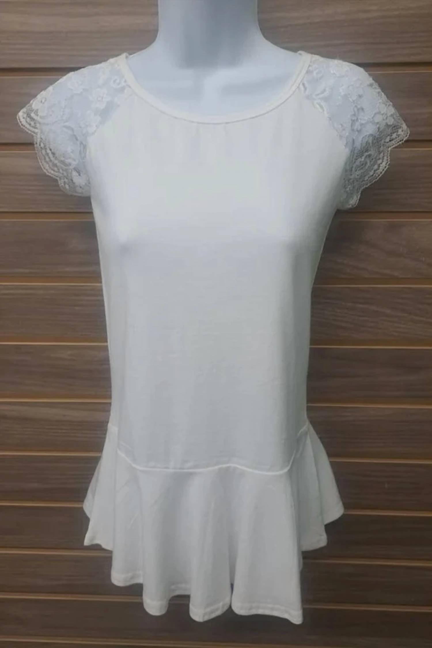 Col Story - Women's Ruffle Lace Tee