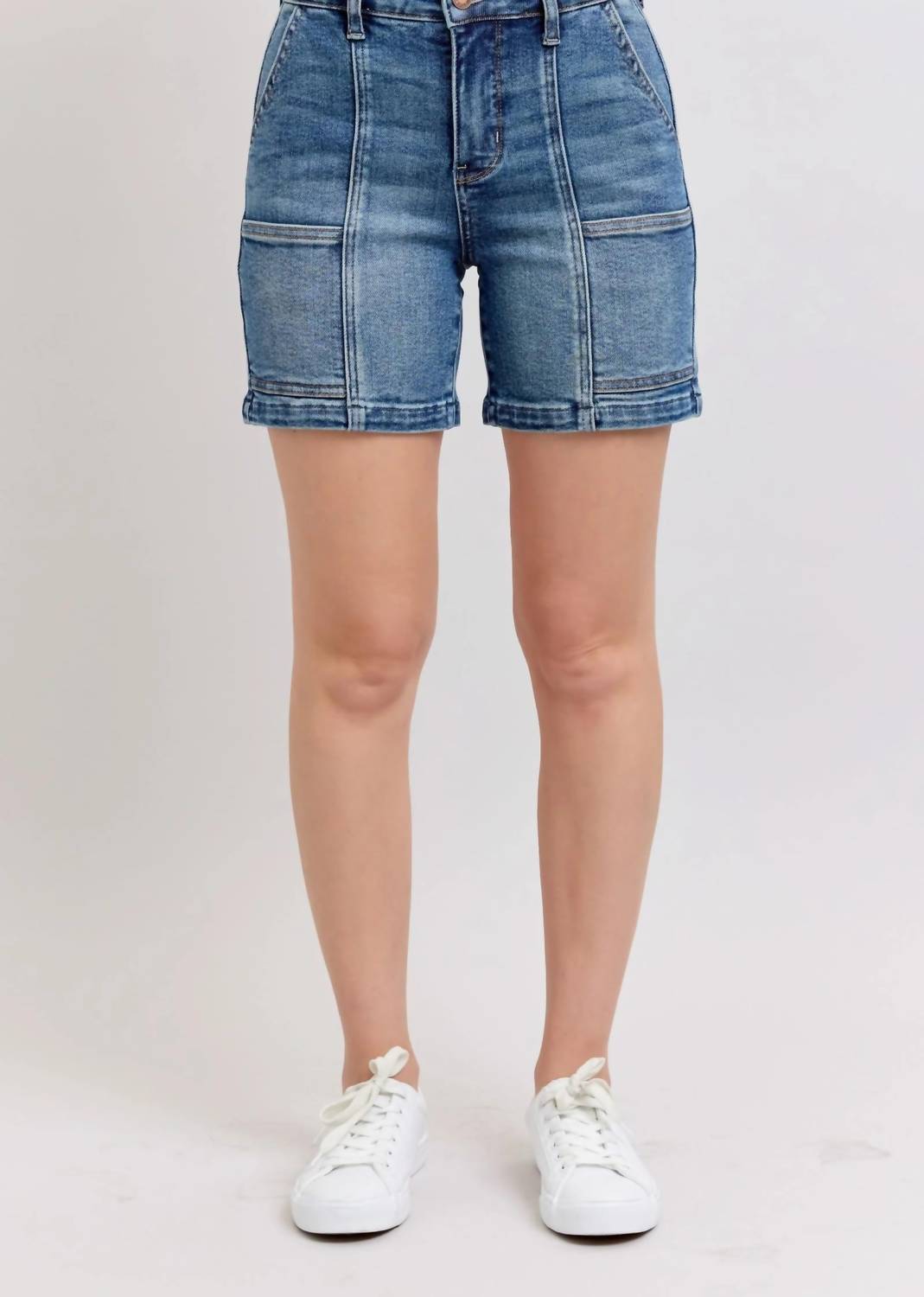 Judy Blue - Women's Jackie Utility Mid Shorts