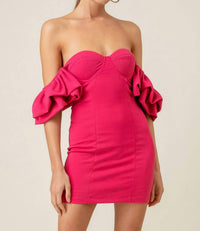 Line And Dot - Robin Off The Shoulder Mini Dress