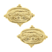 Susan Shaw - Women's Tiger Intaglio Studs