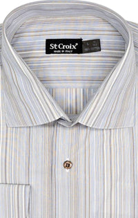 St. Croix - Men's Micro-stripe Tonal long sleeve Woven Shirt