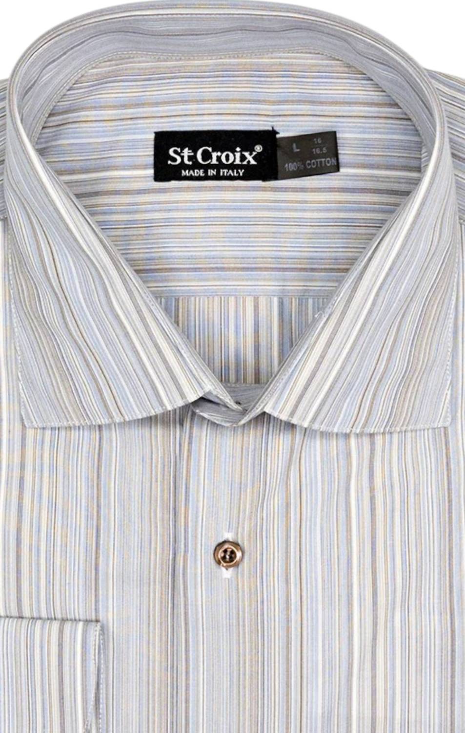 St. Croix - Men's Micro-stripe Tonal long sleeve Woven Shirt