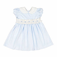 Sal & Pimenta - Girl's Velvet Dress With Smocked Sash