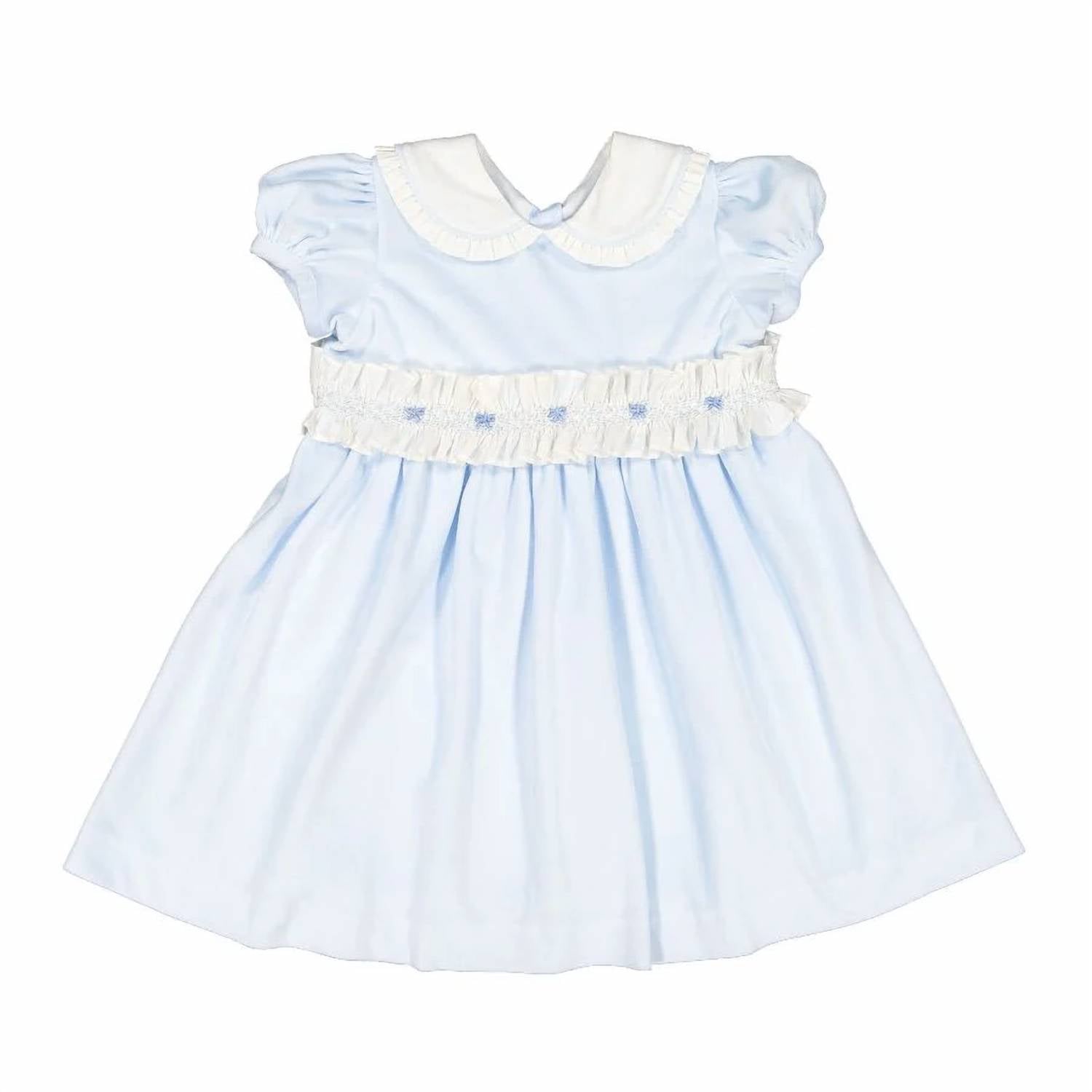 Sal & Pimenta - Girl's Velvet Dress With Smocked Sash