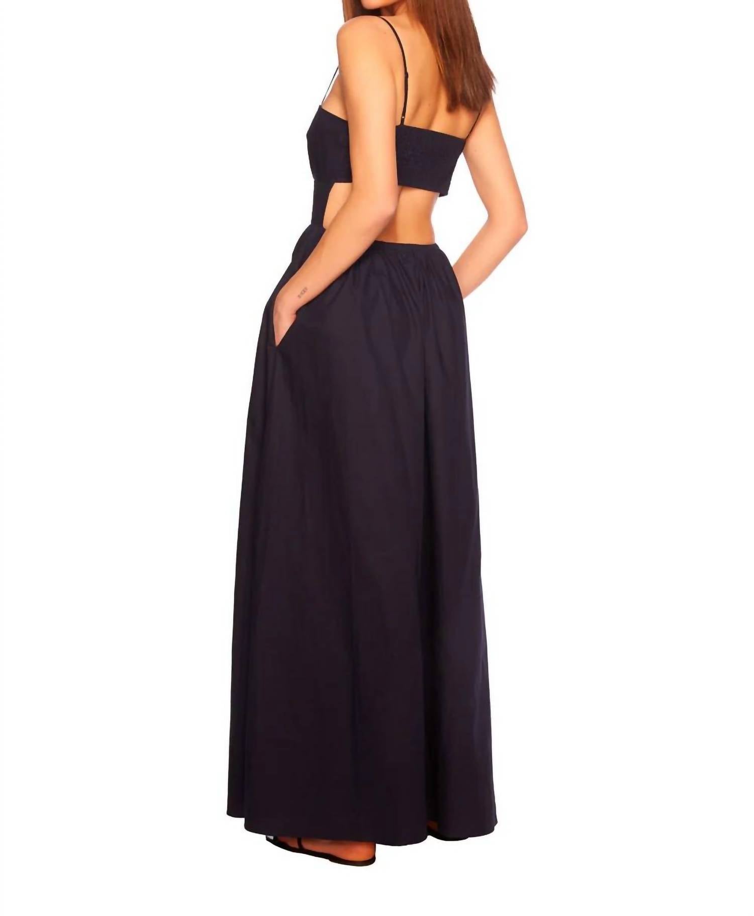Susana Monaco - Poplin Open-back Maxi Dress